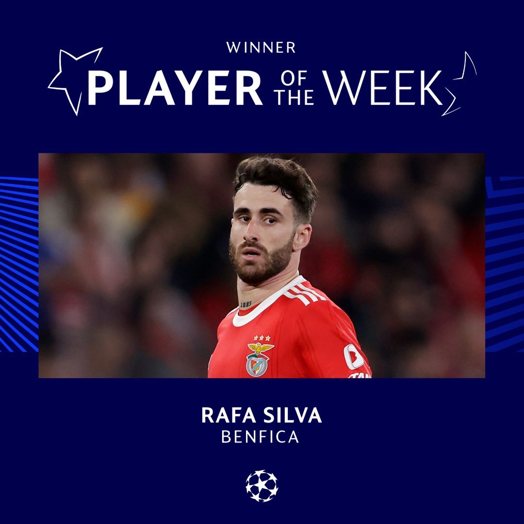 🔥💪 Rafa has been voted the #UCL 𝗣𝗹𝗮𝘆𝗲𝗿 𝗼𝗳 𝘁𝗵𝗲 𝗪𝗲𝗲𝗸!

#UCLPOTW