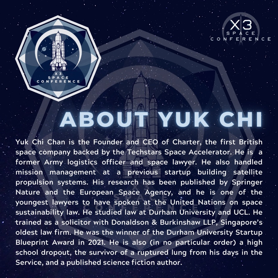 KCL Space (@kclspace) on Twitter photo Introducing Yuk Chi Chan (<a href="/AstroLawyer/">Yuk Chi Chan</a>) as a speaker and panellist at the KCL Space X3 Conference! #x3conference Introducing Yuk Chi Chan (<a href="/AstroLawyer/">Yuk Chi Chan</a>) as a speaker and panellist at the KCL Space X3 Conference! #x3conference