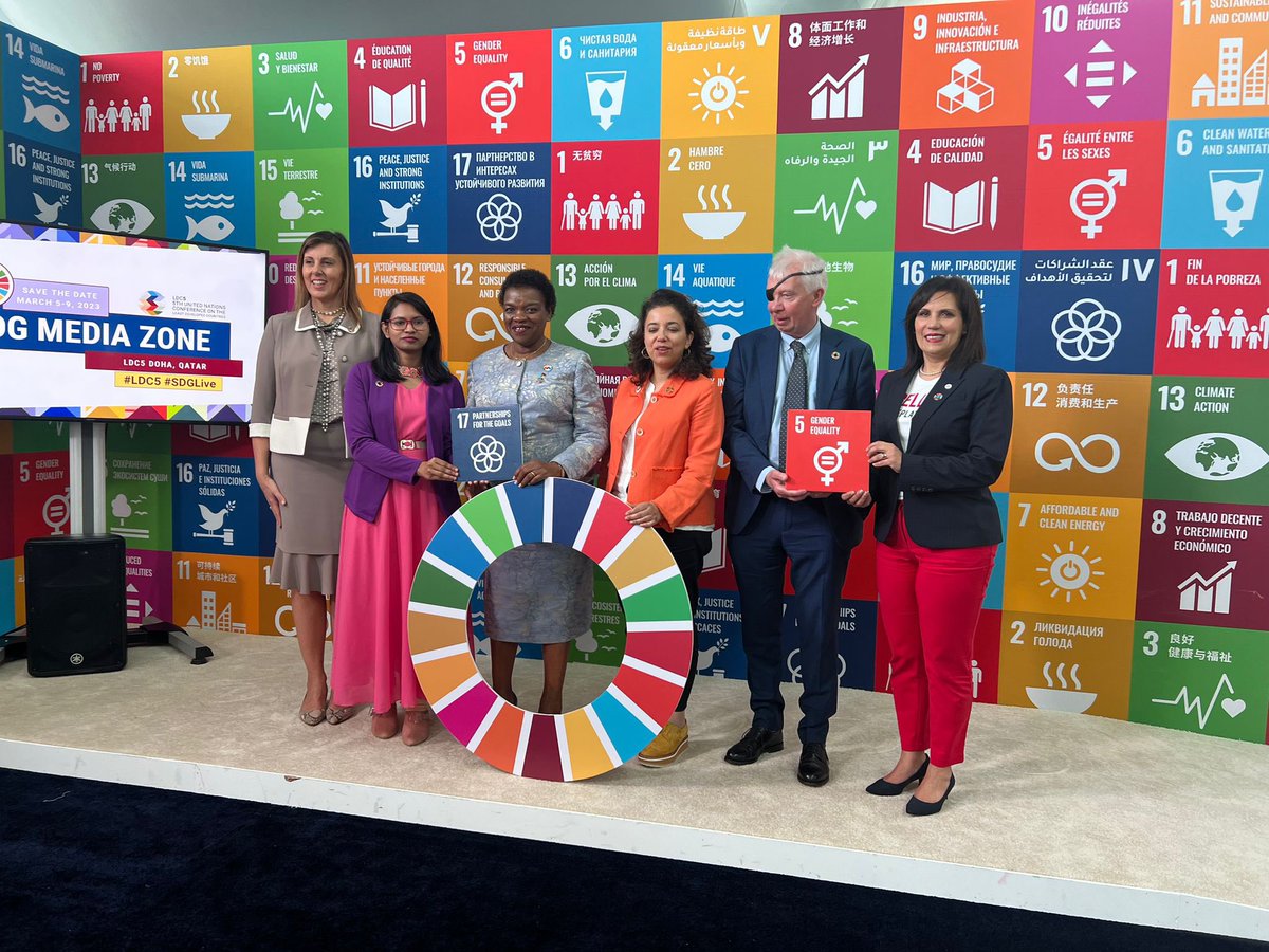 FashImpactFund's tweet photo. Gender equality plays a fundamental role in achieving the goals of the Least Developed Countries. The SDG Media Zone: LDC5 featured discussions on gender inclusion, girls in science + how to flip the script on gender. Learn more: https://t.co/qD1M3TZ2qm https://t.co/xqVPh30ilA