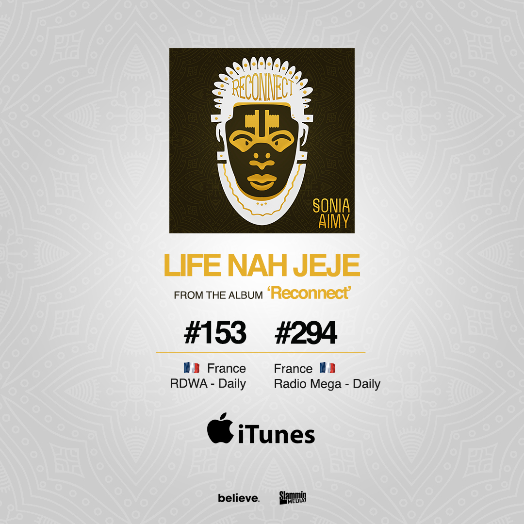 Hey everyone! I'm delighted to announce that @RadioDiois in France played 'Life Nah Jeje' from my album 'Reconnect'. 🎉 Thank you all so much for your support and love. It means the world to me. 🫶🏻 #SoniaAimy #LifeNahJeje #RDWA #France  @iTunes @AppleMusic @slamminmusic