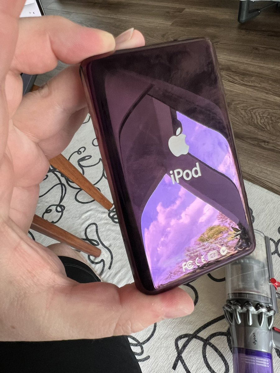 Found my wife’s old iPod and restored it with all new parts and upgrades - including flash storage! Gonna go out in the real world and try to live with just a cellular watch and classic iPod 🤘