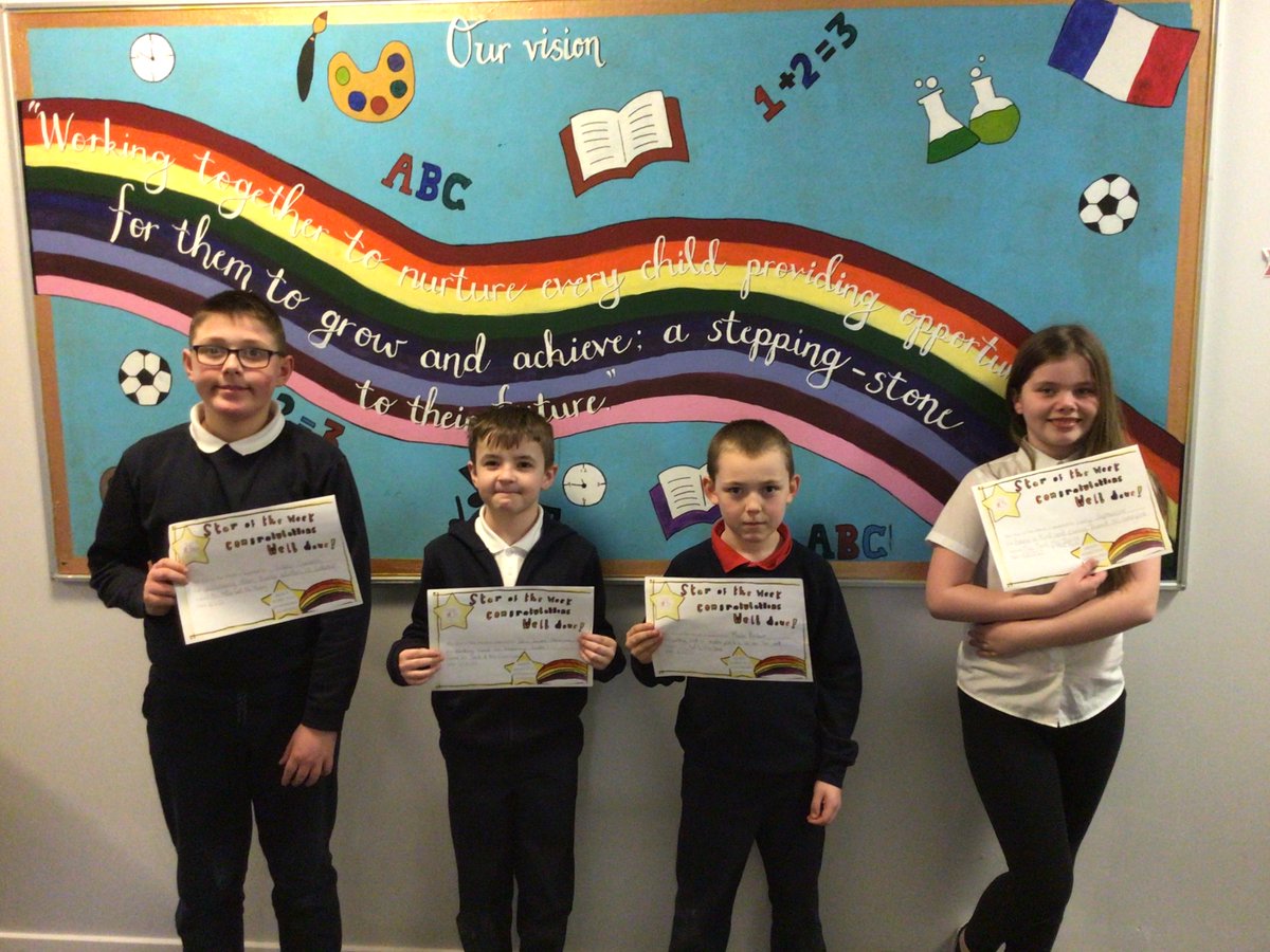 Congratulations to this week’s ‘Stars of the Week’. Well done!