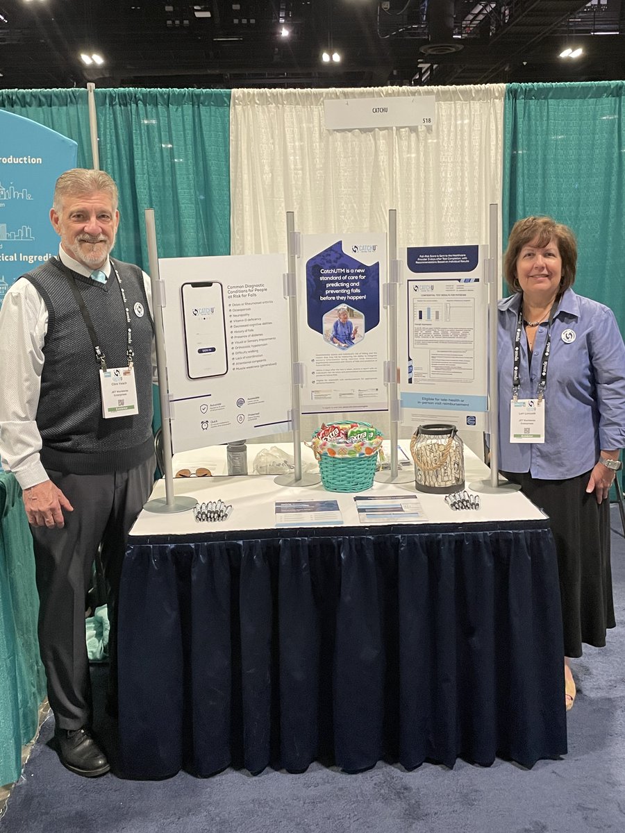 Come visit us at the annual AMDA meeting in Tampa, FL this year! CatchU is located at Booth 518! Lori Lonczak &amp; Clinton Veach are so excited to introduce our innovative quantitative digital health falls screening tool. #CatchU_b4_U_Fall