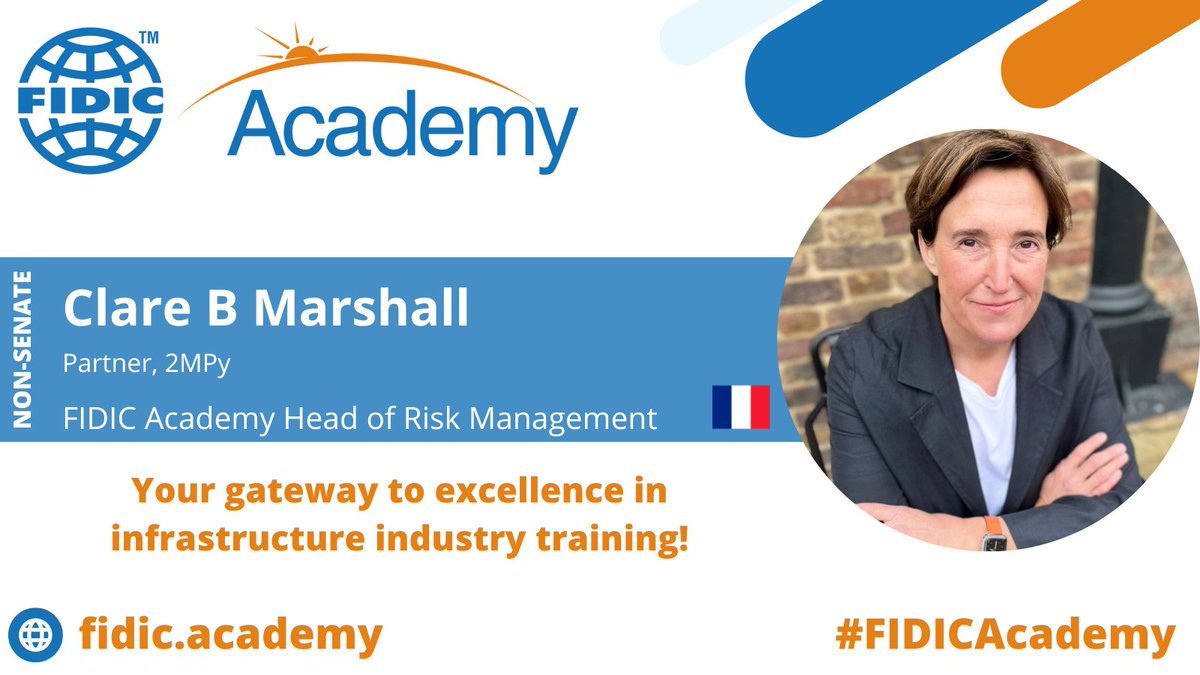 2MPy1's tweet photo. 2MPy’s Clare B Marshall has been named @FIDIC Academy’s Discipline Head of #Risk Management. She joins a panel of industry specialists helping to boost #professionaldevelopment in #engineering, #construction and #infrastructure https://t.co/4bC7G3AugJ