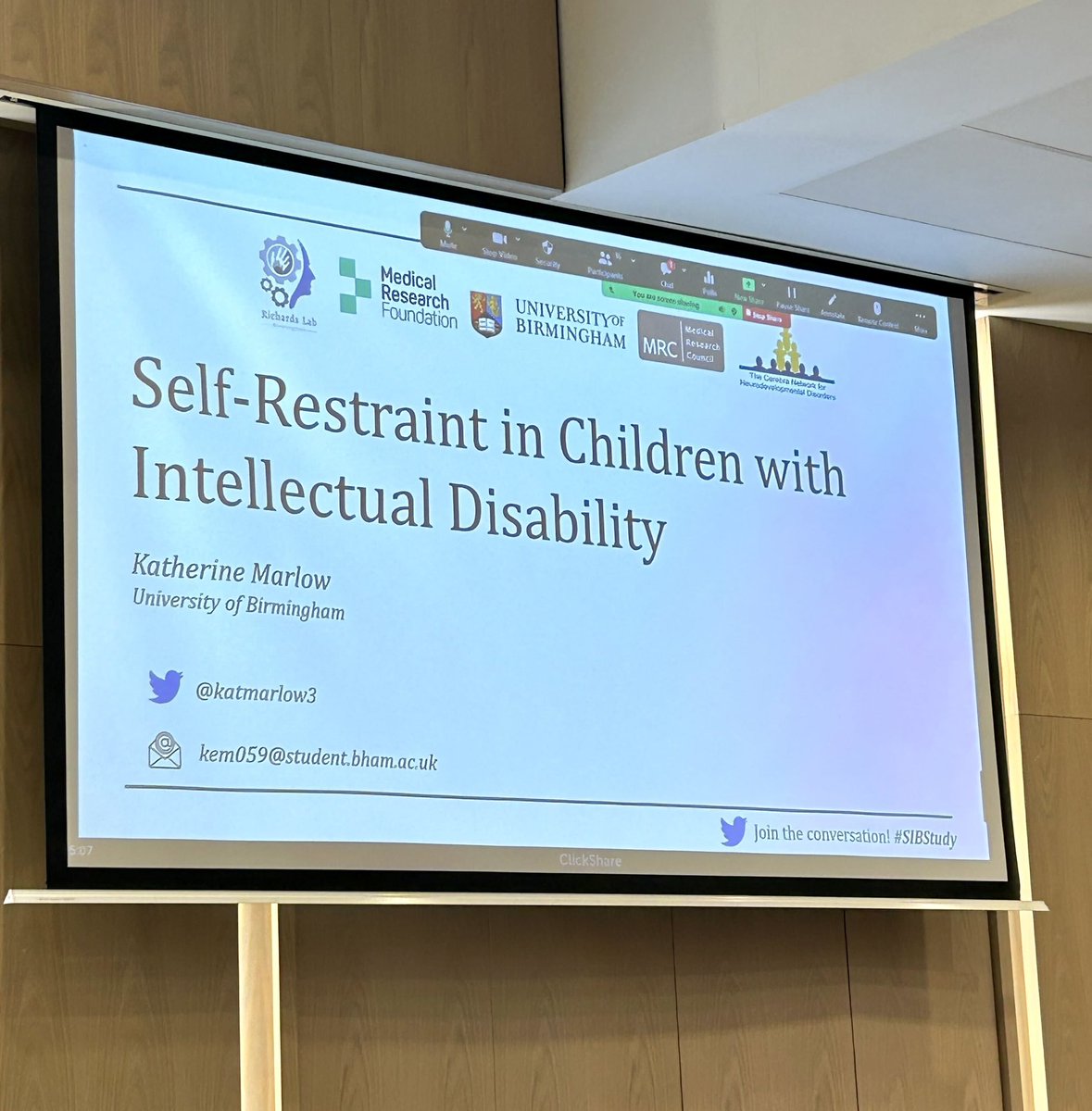 Richards Lab (@richardslabuob) on Twitter photo Today’s final presentation comes from the amazing <a href="/katmarlow3/">Katherine Marlow, PhD</a>, covering self-restraint, how this presents and the relationship with self-injury in autistic children with intellectual disabilities. Today’s final presentation comes from the amazing <a href="/katmarlow3/">Katherine Marlow, PhD</a>, covering self-restraint, how this presents and the relationship with self-injury in autistic children with intellectual disabilities.