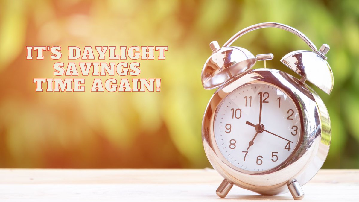 Remember to turn your clocks ahead one hour at 2am this Saturday.
#DaylightSavingsTime #PSA