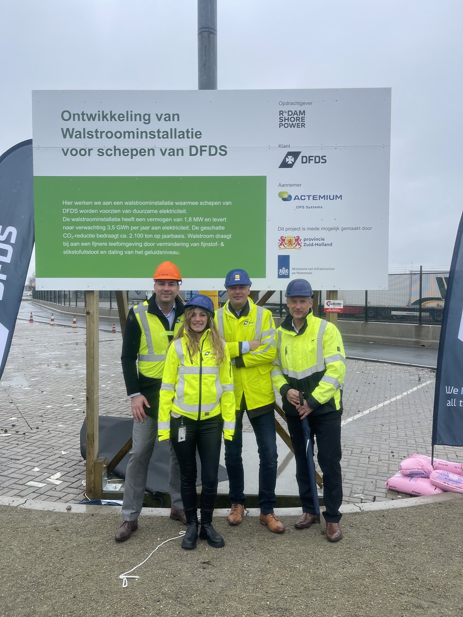 Vandaag markeert het begin van de ontwikkeling van de walstroominstallatie voor schepen op onze Terminal <a href="/PortOfRotterdam/">Port of Rotterdam Authority</a> <a href="/Eneco/">Eneco</a> <a href="/MinIenW/">Ministerie van Infrastructuur en Waterstaat</a> <a href="/zuid_holland/">Provincie Zuid-Holland</a> <a href="/VolgVlaardingen/">volgvlaardingen</a>  <a href="/Actemium/">Actemium</a>  #dfds #shorepower #ferry #greentransition