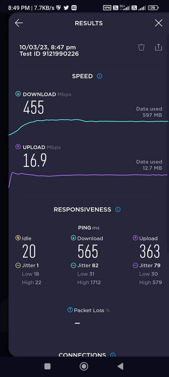 vyaspranav's tweet photo. JIO 5G Speed https://t.co/14HUBuyalc