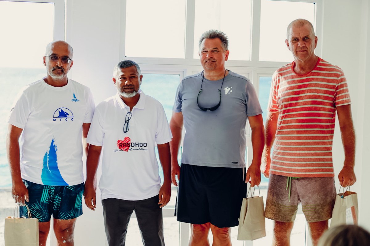 A little token from the beautiful people of Aa.Rasdhoo was presented to the participants of the Maldives Yacht Rally . 💙