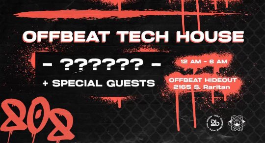 Ticket giveaway for two (2) guest list spots for the SOLD OUT Tech House afters tomorrow 3.11.23.

- RT &amp; Like this tweet
- Follow us (<a href="/offbeatmvmt/">offbeat mvmt</a>)
- Tag 2 friends in comments 
- Multiple comments = multiple entries 

Winner announced tomorrow between Noon - 1pm MT. Good luck ❤️