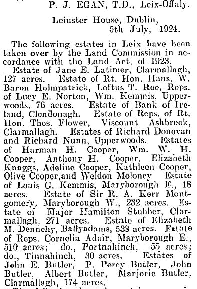 peelersandsheep's tweet photo. Aside from all the anniversaries of shooting, bombing and imprisoning this year will also see the 100th birthday of the 1923 Land Act - here is P.J. Egan Tullamore-based Cumann na nGaedheal T.D. on what it was doing on the ground in/of Laois. https://t.co/Fb3RS1mVnj