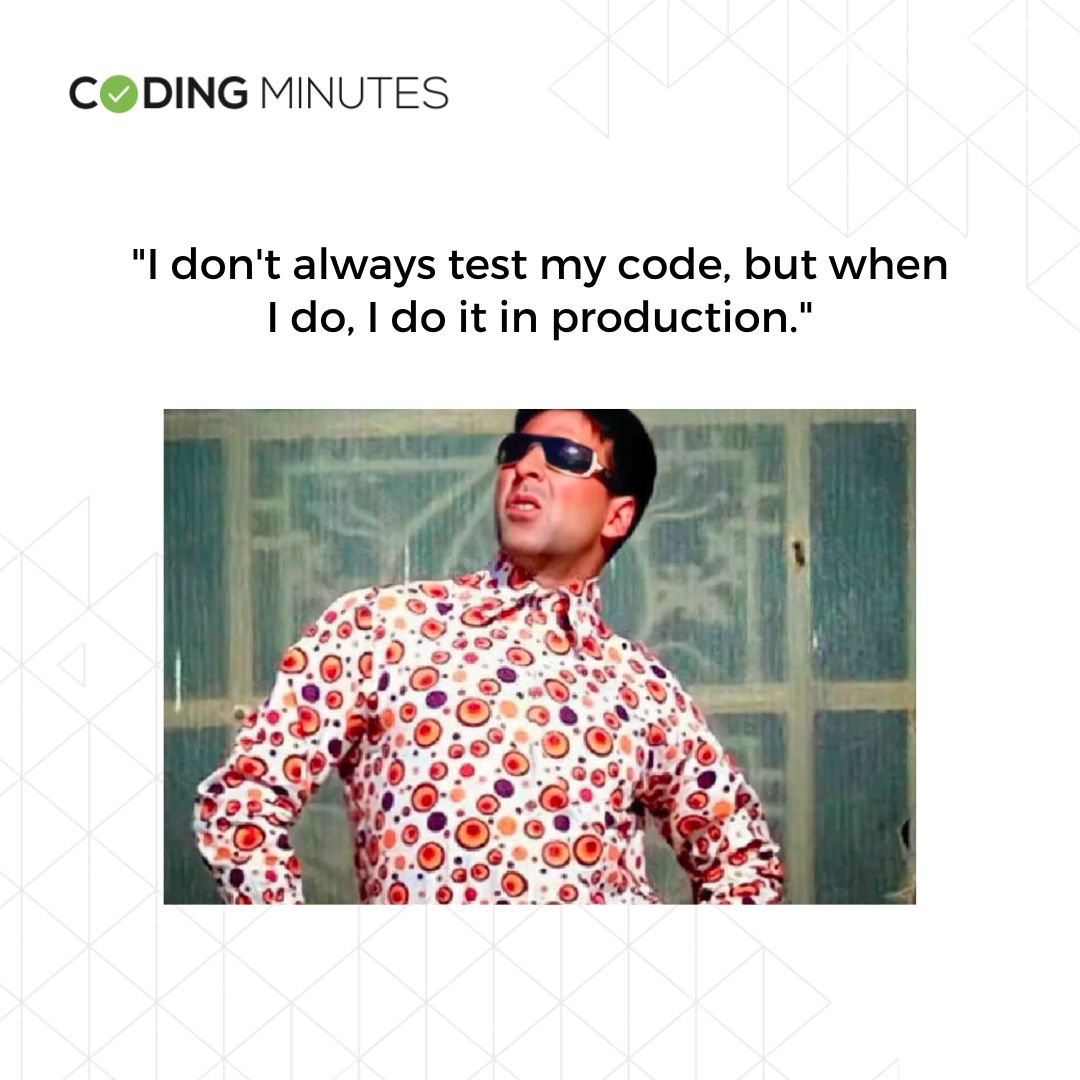 MinutesCoding's tweet image. Tag someone who does this, always!

#CodingMinutes #memes #codingmemes