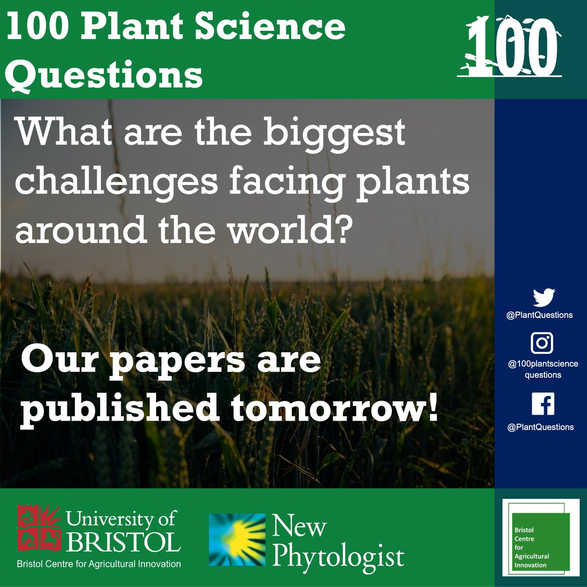 100 Plant Science Questions (@plantquestions) on Twitter photo Just one more day to go until we reveal the biggest questions about plants across the globe. How has the landscape evolved over the past decade?
Find out tomorrow in <a href="/NewPhyt/">New Phytologist</a> Just one more day to go until we reveal the biggest questions about plants across the globe. How has the landscape evolved over the past decade?
Find out tomorrow in <a href="/NewPhyt/">New Phytologist</a>
