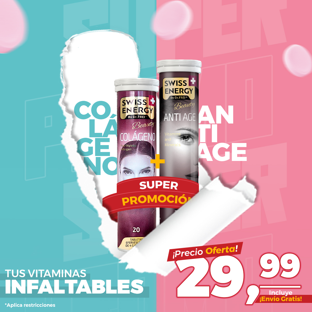 📣¡Tus vitaminas infaltables ahora con precio de oferta solo por el mes de la mujer!🥳👩 Aprovecha nuestra ¡𝗦𝗨𝗣𝗘𝗥 𝗣𝗥𝗢𝗠𝗢! en tus vitaminas favoritas.🥰