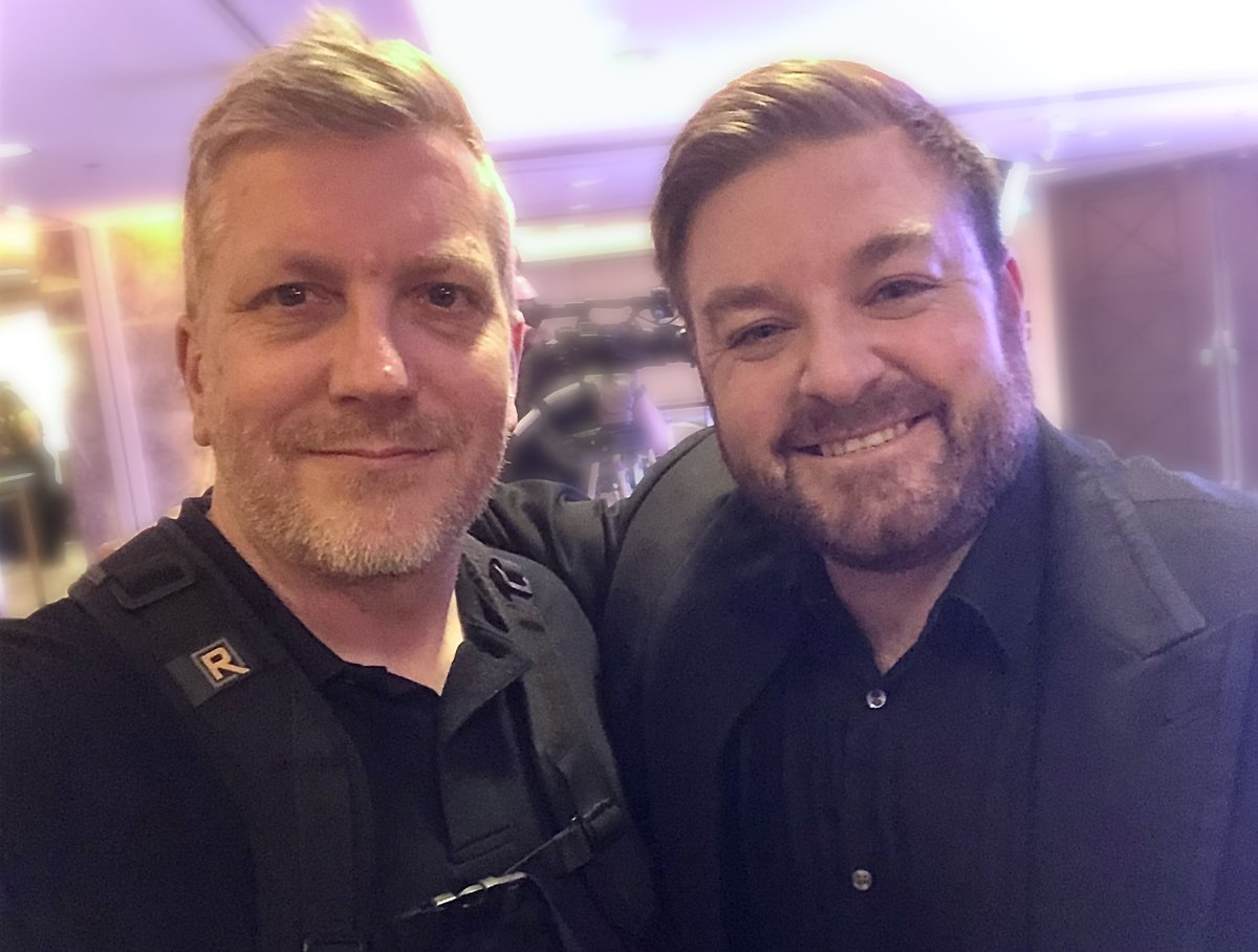 StevePearcy's tweet photo. With my new best mate, @alex_brooker https://t.co/KvJm9F09op