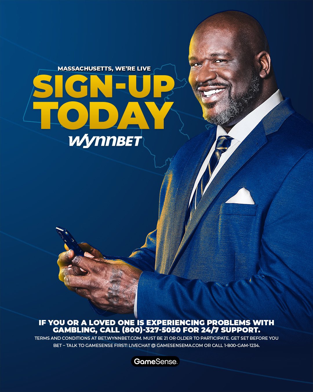 SHAQ on Twitter "Massachusetts, you can’t miss your shot at this! WynnBET online sportsbook is