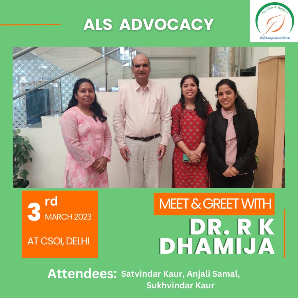 alscasindia's tweet photo. Meet and Greet!
Privileged to have meeting with Dr RK Dhamija, Director IHBAS at CSOI for his support for ALS community.
Thank you sir, for your support and guidance for ALS Community!
#ALSCareAndSupport #endALS #rarediseases #motorneuronedisease #neurology #HomeICU https://t.co/NIYEQxGOGz