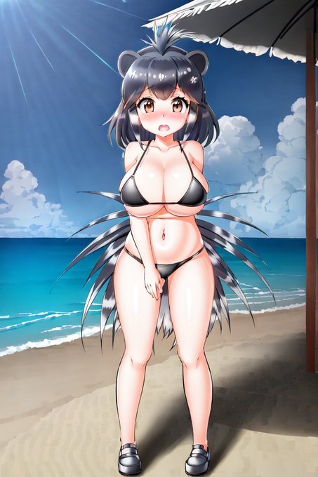 AI描きプログラムでアフリカタテガミヤマアラシの水着姿を一度作ってみました🦔👙

#けものフレンズ
#stablediffusion 
#AIイラスト #AIart 