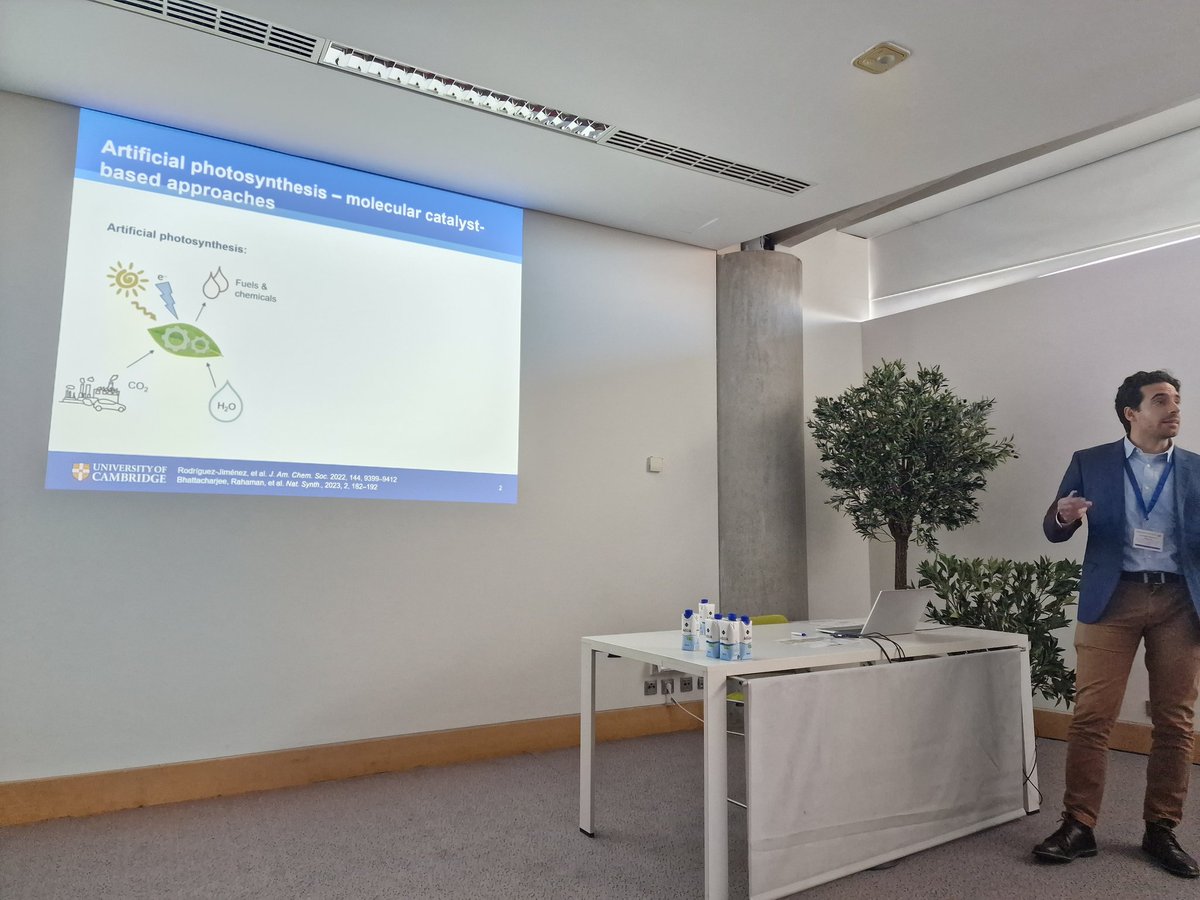 CasadevallCarla's tweet photo. We continue in our @nanoGe_Conf #efuelsyn symposium with the talk of Dr. Santiago Rodriguez Jimenez @S_RodriguezJ @Mariecurie_alum @ReisnerLab @ChemCambridge @Cambridge_Uni about Liposomes for Enhanced Electron Transfer in Photocatalytic CO2 Reduction! #Sofiaproject https://t.co/6NVXF9wUr8