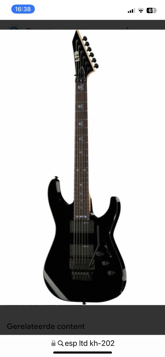 En om de grijze natheid van deze vrijdagnamiddag te breken… net een ESP LTD Kirk Hammett besteld!