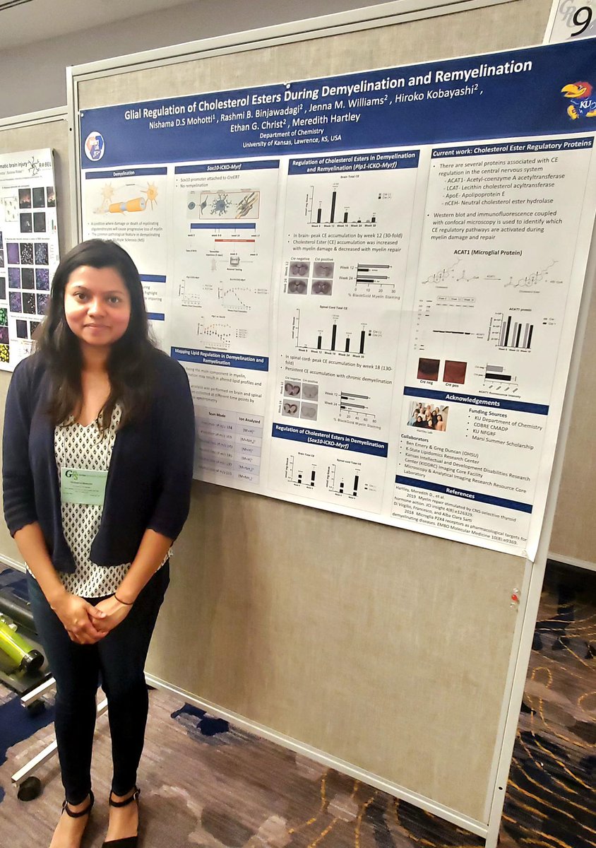 Meredith Hartley (@mhartleylab) on Twitter photo So proud of my grad student Nishama De Silva Mohotti <a href="/KUChemistry/">KU Chemistry</a> for presenting her lipidomics analysis of a demyelination model at the Glia GRC!! So proud of my grad student Nishama De Silva Mohotti <a href="/KUChemistry/">KU Chemistry</a> for presenting her lipidomics analysis of a demyelination model at the Glia GRC!!
