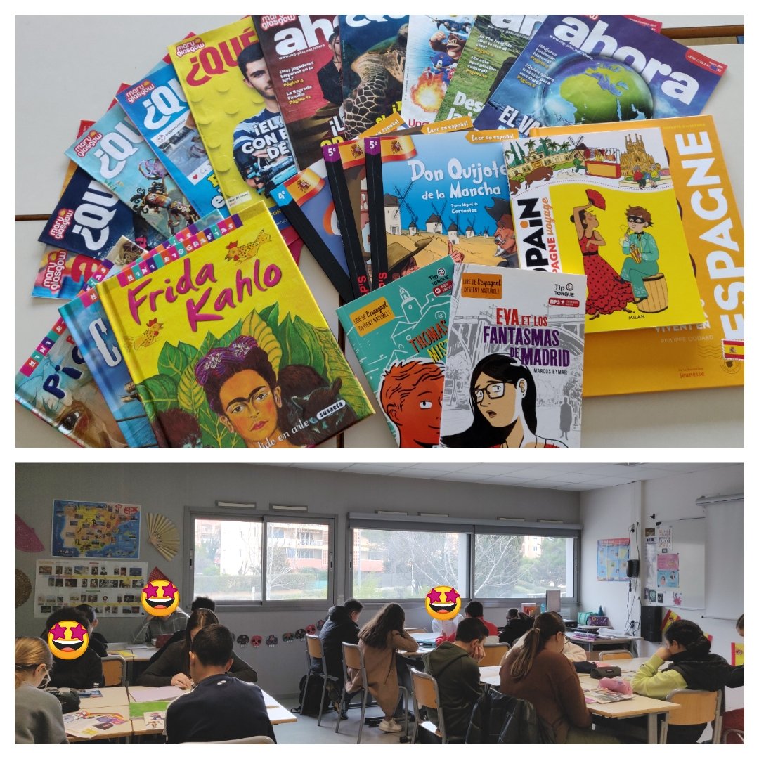 Profe_Estefania's tweet image. 10 mars, quart d&apos;heure de lecture national. Encourageons nos jeunes à ouvrir un livre!
#10marsjelis
#lecturaenespañol