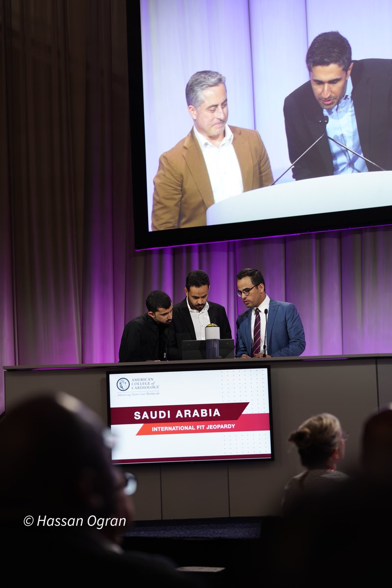 HassanOgran's tweet photo. That success of our team 🇸🇦 and colleagues in the FIT International Chapters Jeopardy in #ACC23 reflects the power of Cardiology training in Saudi Arabia. It's a testament to the hard work and dedication of the individuals involved, as well as the quality of the training programs available in the region.

@SchsOrg 
#ACC23 #WCCardio @ACCinTouch @ACCmediacenter 
@alhaydhal @mohammedsa140 @Dr_I3rahimSaleh  #ACCIntl
