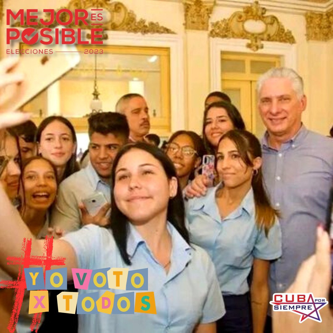 Razones por las que #YoVotoXTodos este 26 d marzo.
Por la Revolución
Por mantener el legado d Fidel, d Raúl y todos los héroes y mártires q dieron su sangre por cuba
Por acompañar a nuestro presidente <a href="/DiazCanelB/">Miguel Díaz-Canel Bermúdez</a>
#MatancerosEnVictoria
#MatanzasPorLaSalud
<a href="/yunitacuba/">Yuni🦋</a>
@wongcorrales