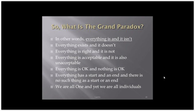 The Grand Paradox II
Aug. 08, 2011

The Grand Paradox explains everything in life from duality to the mysteries of life. This is Part Two.
https://www.slideshare.net/laertis7/the-grand-paradox-ii
International Innovation Centers