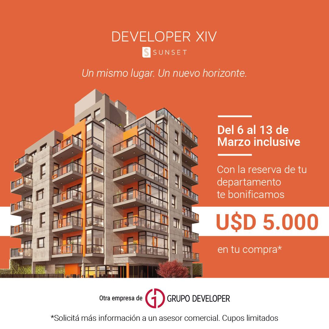 ¿Sabías que del 6 al 13 de marzo con la reserva de tu departamento te bonificamos U$D 5.000 en tu compra? 

¡No te pierdas esta gran oportunidad!

⚠️ Fecha de entrega: DICIEMBRE 2024.

Contactá a nuestros asesores comerciales en developerinvestors.com 

#grupodeveloper
