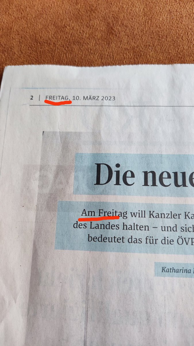 Warum "Heute", wenn "Am Freitag" auch geht <a href="/derStandardat/">DER STANDARD</a>
