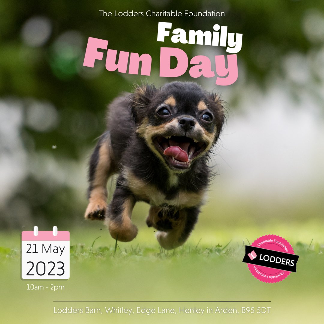 Join us on 21 May for our family fun day and dog show.  This action-packed day will be great fun for all the family, including your dog.

There'll be food and refreshments, activities for children, the traditional dog walk &amp; a dog show with loads of new classes and lovely prizes.