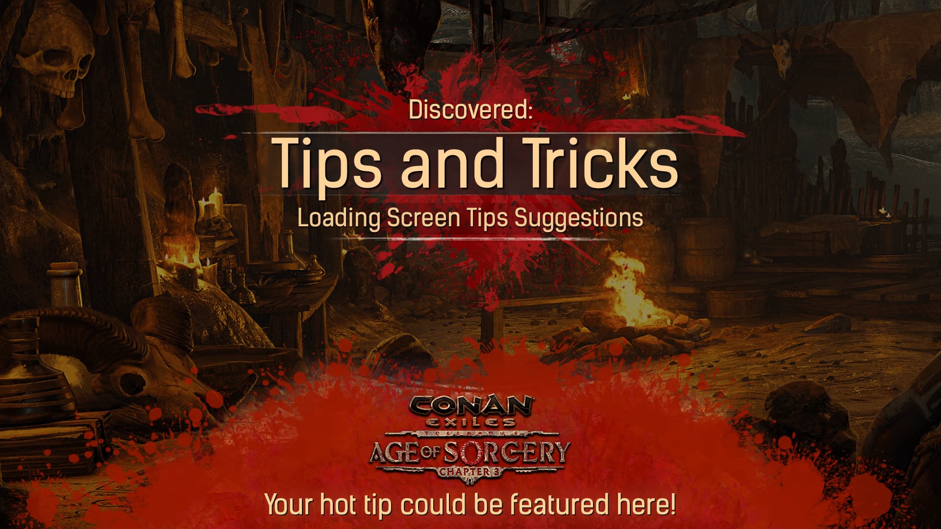 Cirkel Diktatur moden Conan Exiles on Twitter: "Submissions for this are still open! Make sure to  send us your Loading Screen Tips suggestions for a chance to have a  permanent place in the game 👀" /