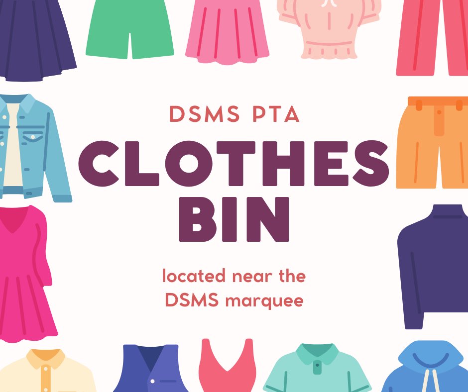 Spring cleaning? Consider donating to our clothes bin! We earn money based off of weight 👏