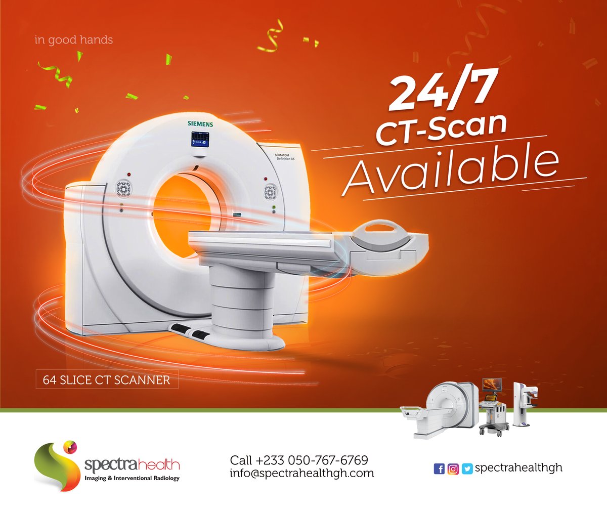 @spectrhealthgh  Serving  you a 24/7 CT scan with real time reports. For more information, visit us at N0.12 Opoku Adjei Avenue, Off Friends Garden Junction or contact us on 0507676769
#scan #ctscan #radiologist #radiologylife #radiographer #radtech #medicalimaging #GhanaMonth