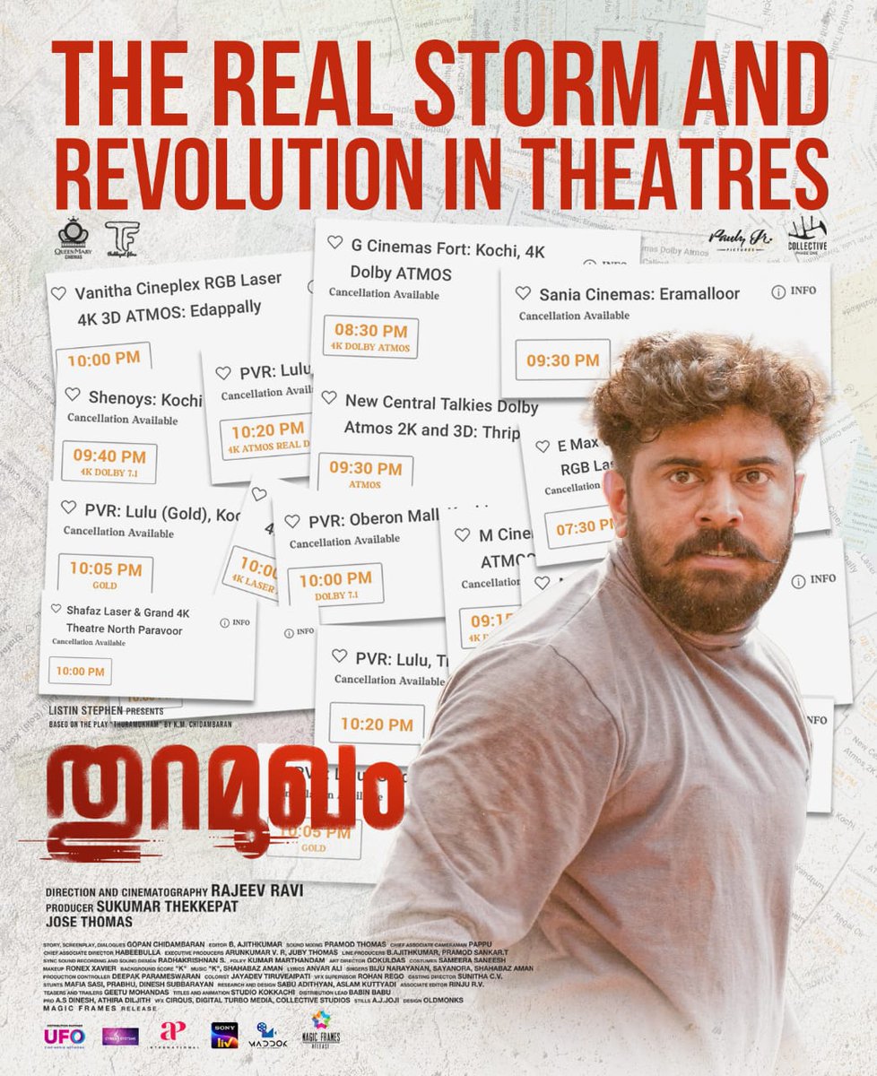 VishnuAlappuzh3's tweet photo. The Real Storm And Revolution In Theatres 🔥

#Thuramukham #NivinPauly https://t.co/Lnn8wPCBzB