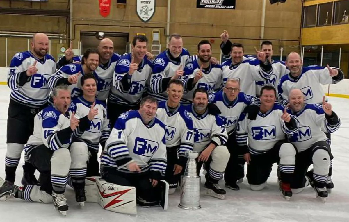 Congratulations Faria Mechanical, PMOHA Champions!!!

#portmoodyoldtimers; #beerleaguehockey; #mensleaguehockey; #brotherhood; #bestleagueintheworld; #itsnotaboutthehockey; #cityofportmoody