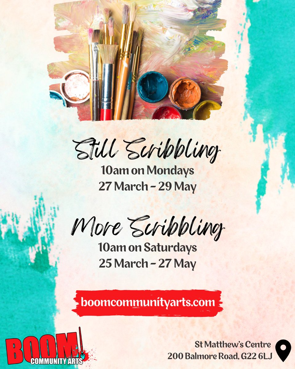 Sign up is now open for our next block of FREE art workshops at St Matthew's Centre!

Register now on our website, send us a message on here or email us (anna@boomcommunityarts.com) - see you soon! ❤

boomcommunityarts.com