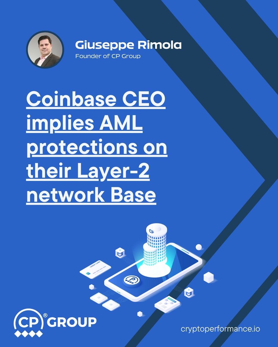 giuseppe_rimola's tweet image. @coinbase&apos;s CEO @brian_armstrong  has dropped hints that the company&apos;s forthcoming #layer2blockchain network Base may be subject to transaction surveillance and Anti-Money Laundering safeguards upon its release.

Let&apos;s find out more about this!

👇