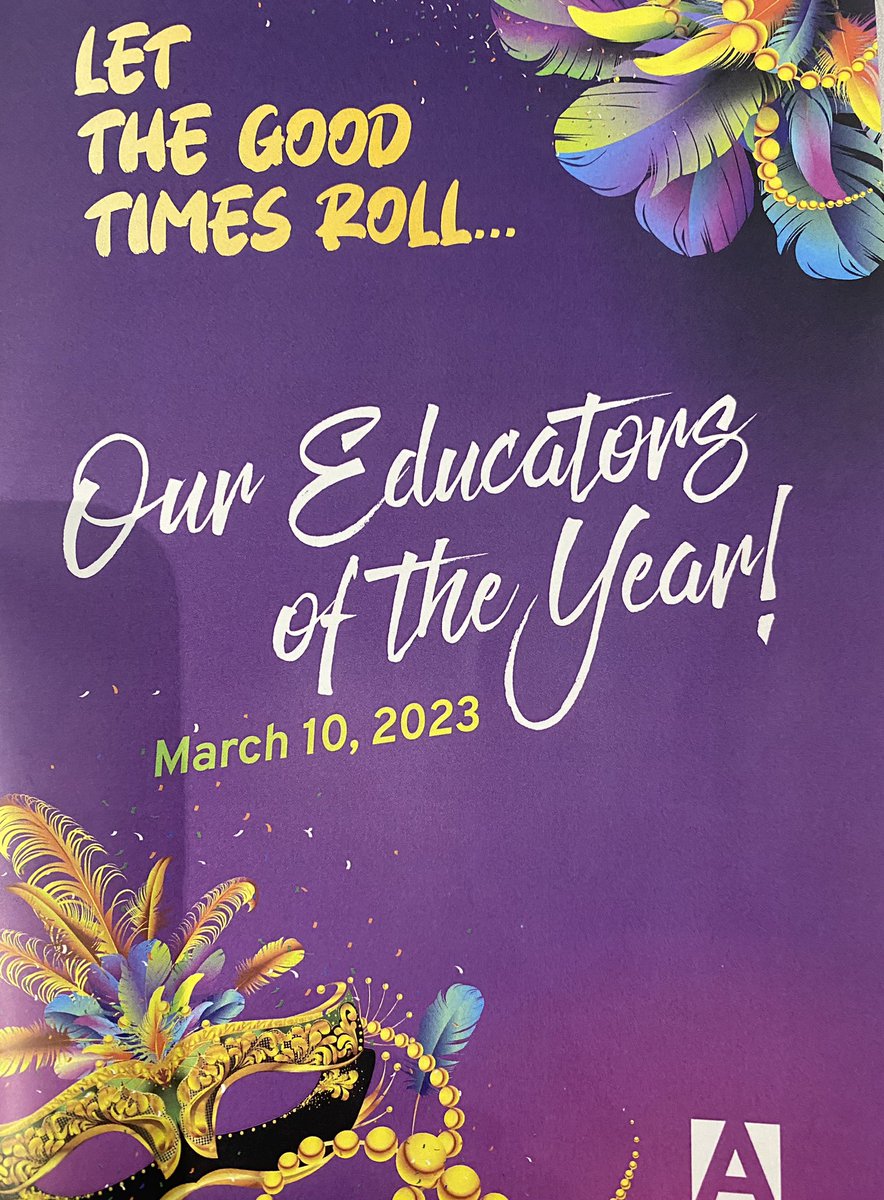 Celebrating our 2022-23 principals and teachers of the year-Mardi Gras! Let the Good Times Roll! @AldineISD @drgoffney #AldineConnected #LeadershipMatters