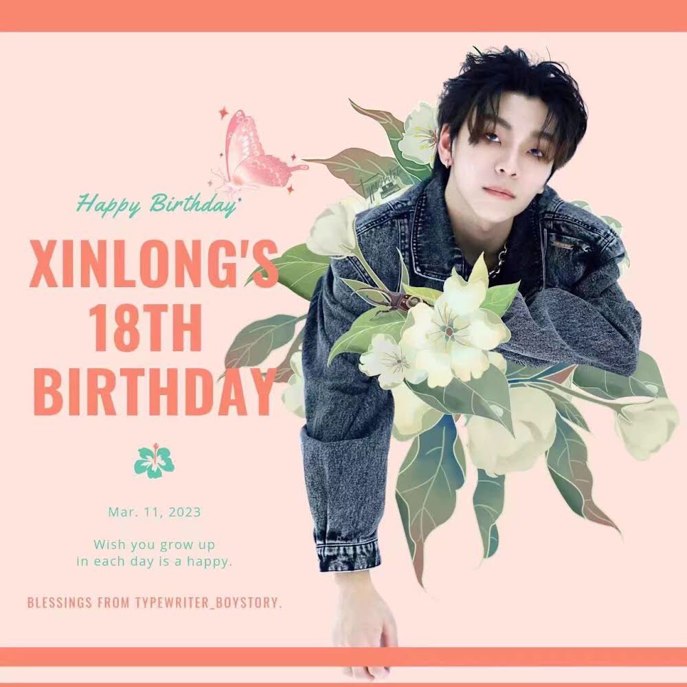 TypewriterBoss's tweet photo. Indulge in the gentleness gifted from spring.
Happy 18th birthday to our cool Xinlong! 
#boystory #hanyu #zihao #xinlong #zeyu #mingrui #shuyang #jyp https://t.co/dLseh6HY4o