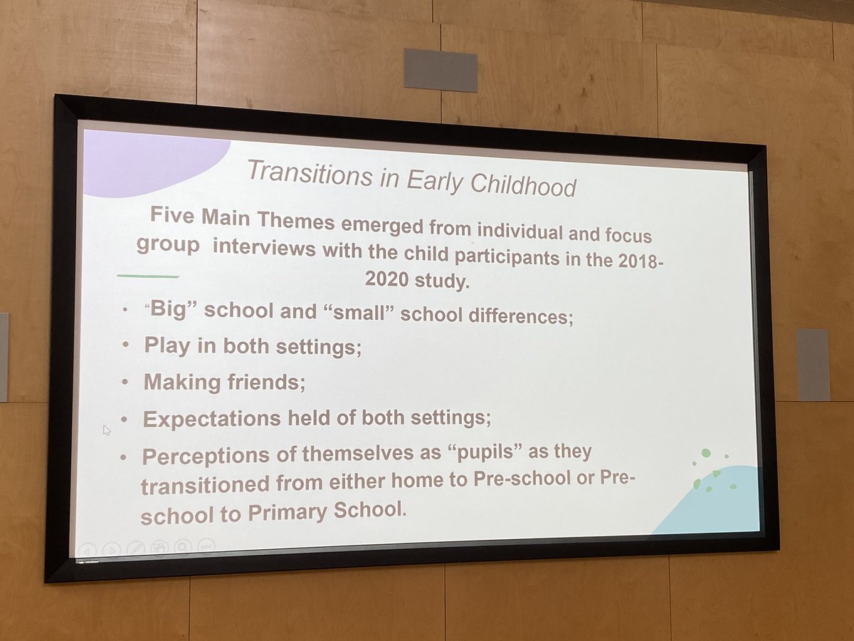 Maura Cunneen’s research on transitions from early years to primary. Here are the important things to know, according to the kids. #childvoice @UCCResearch #eycsucc