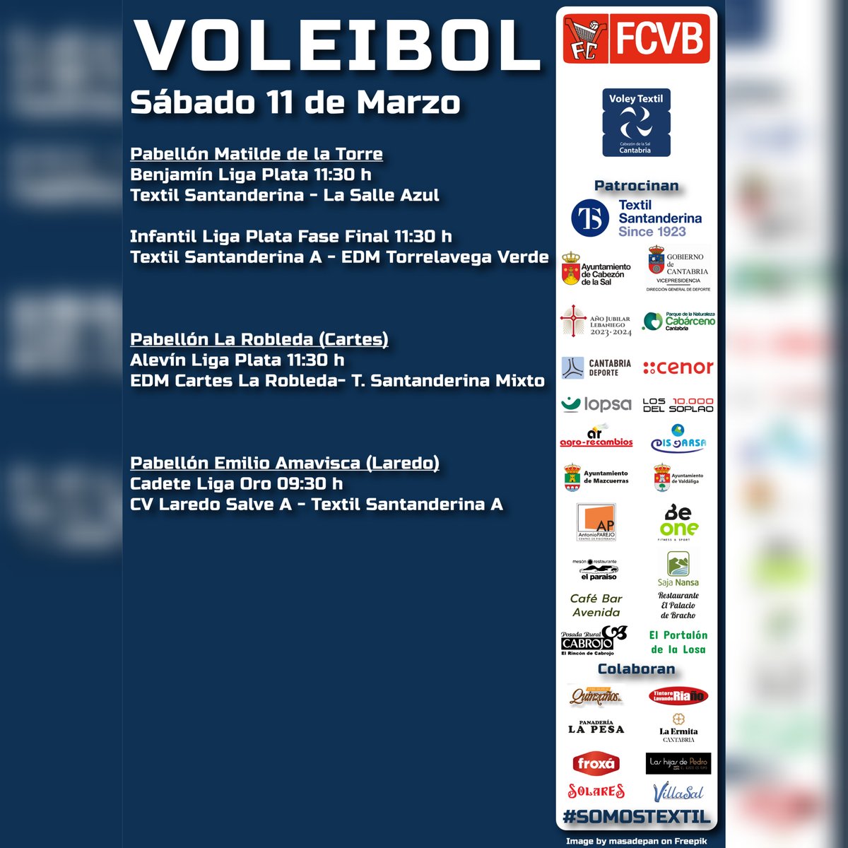 Poco a poco van finalizando las competiciones de las categorías inferiores, pero mañana podremos disfrutar aún de cuatro partidos. ¡A disfrutar! 

#somostextil