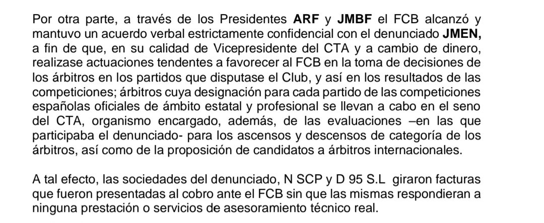 JLSanchez78's tweet photo. 💣💣 La DENUNCIA 💣💣

"Servicios no reales de la empresa de Negreira, pagos con la intención de que los árbitros favorecieran al Barça" https://t.co/IfORgx7Ps5