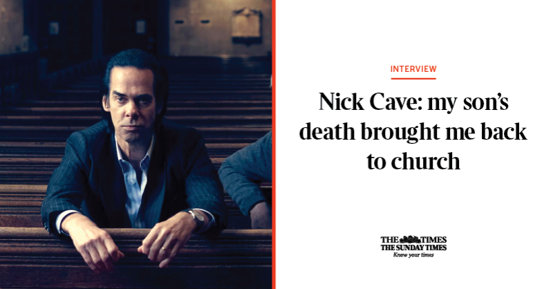 thetimes's tweet photo. The rock star talks grief and creativity with the former Archbishop of Canterbury Rowan Williams.