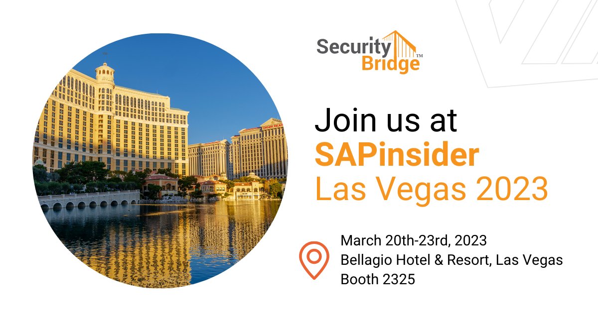 Attention SAP enthusiasts! 🚨

At the SAPinsider Conference this year, our SecurityBridge platform takes center stage as we demonstrate how it can help safeguard your critical business information. 

Register here: lnkd.in/eKS-b44K  

#SAPinsider2023 #SAP #SecurityBridge