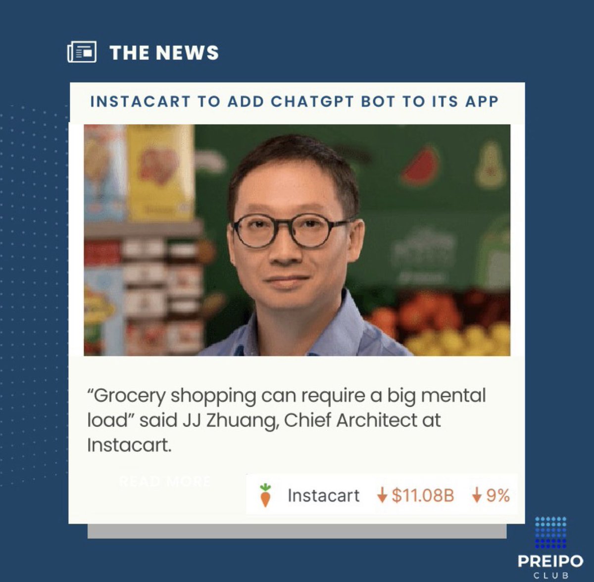 Great story about PRE IPO CLUB's portfolio company @Instacart 
Read the full story here:tinyurl.com/yc7cr87p
#Instacart #festivalcart #instacartshopper #doordash #orderonline #food #groceryshopping #instacartshoppers #privateequity #VentureCapital #vc #PreIPO #IPO