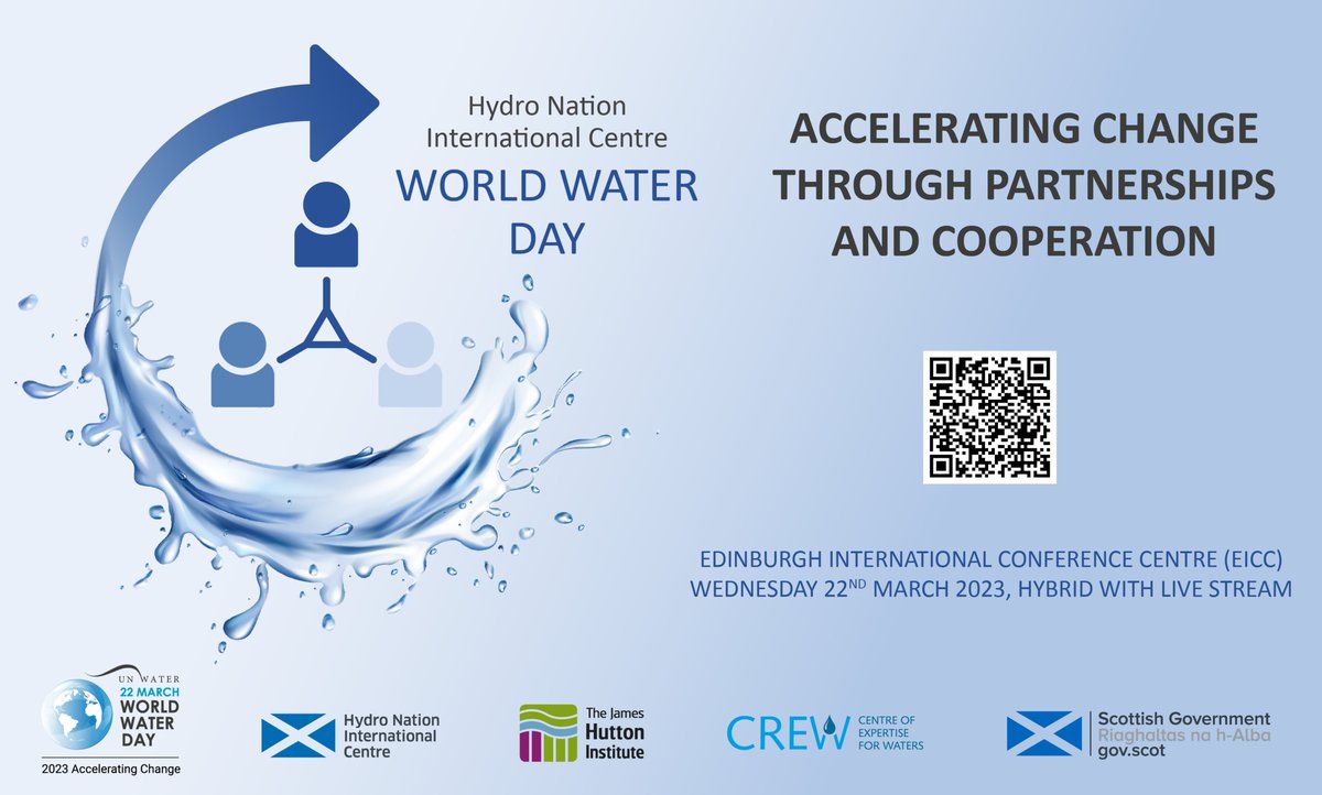 The countdown is on!!! Join @HNICScotland and @CREW_waters at #WorldWaterDay 2023 Scotland on Wednesday March 22nd at @EICC Preview programme: hnic.scot/world-water-da… Register at bit.ly/3R4yZdP