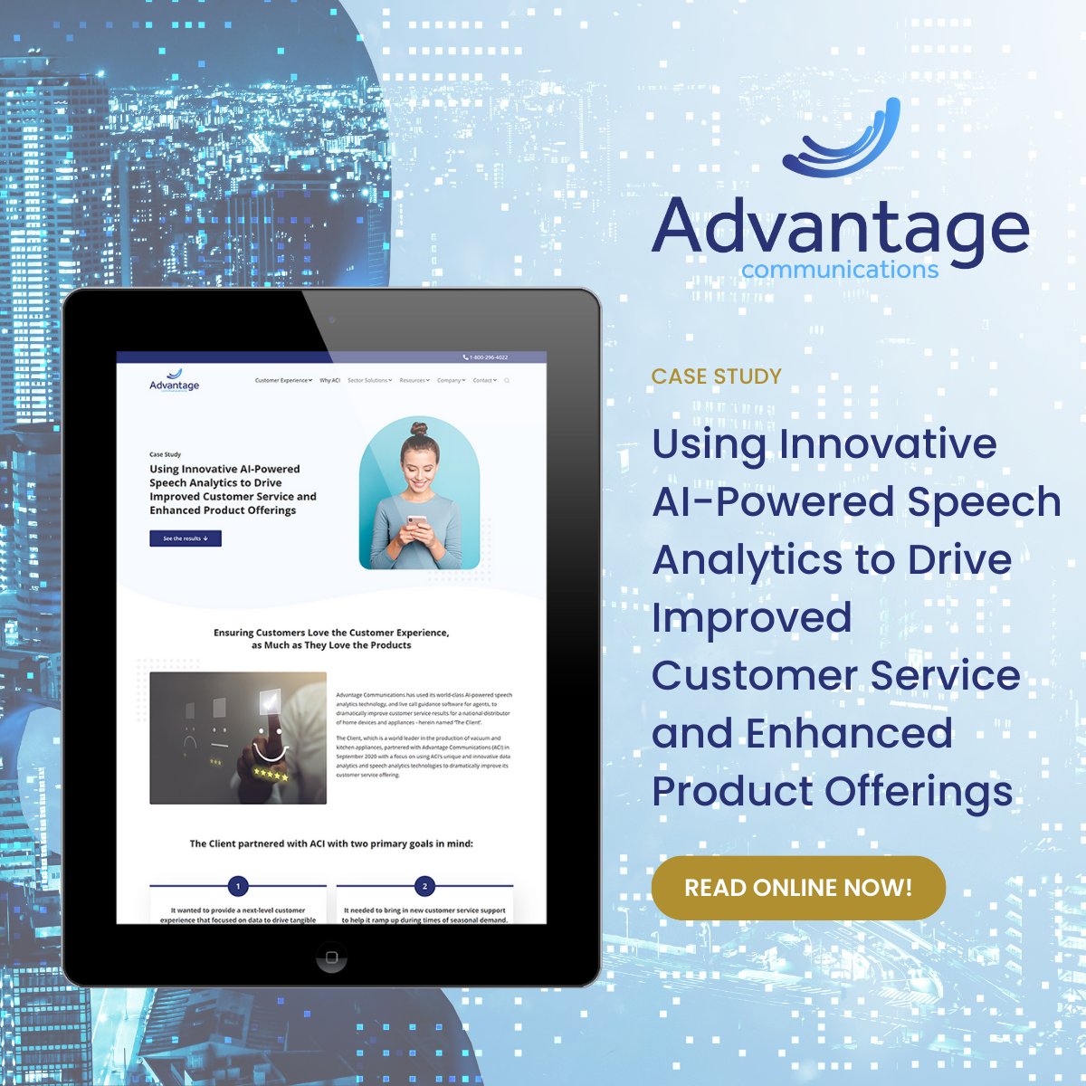 Advantage_Call's tweet photo. Find out how Advantage Communications used its world-class AI-powered speech analytics technology, and live call guidance software for agents, to dramatically improve customer service in this online case study. 👉 https://t.co/FA6mtQmztG

#AI #customerservice #speechanalytics https://t.co/rRKOjk7F7w
