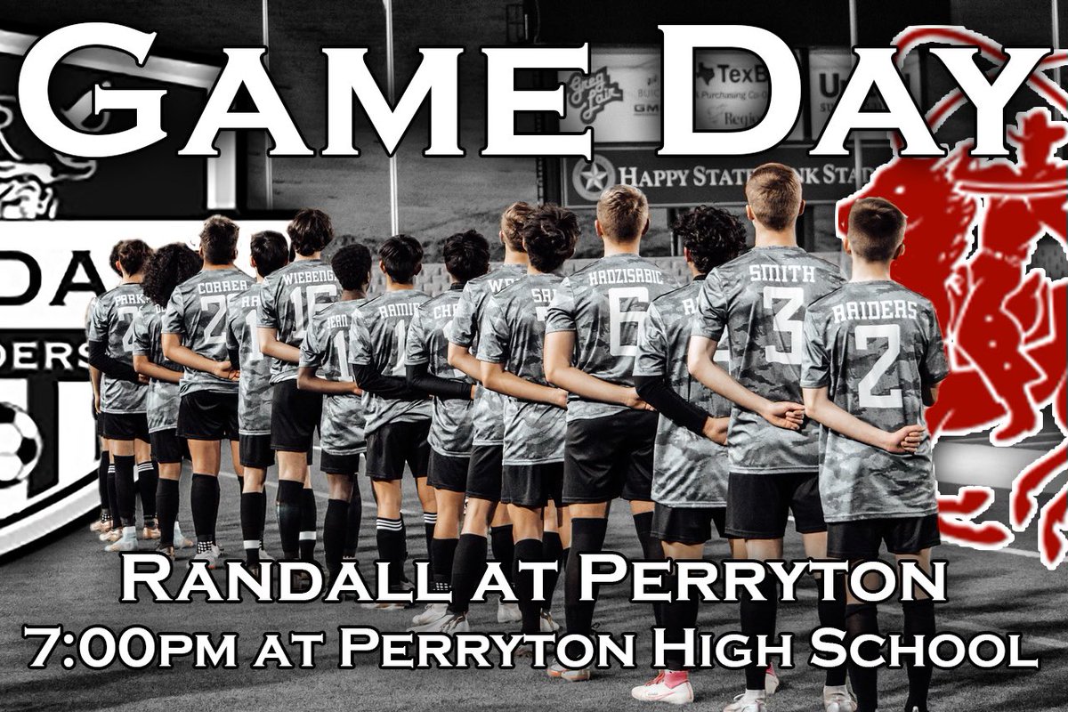 🚨Last District Game Day🚨

🏴‍☠️ Randall Raiders
🆚 Perryton Rangers
📆 March 10th
⏰ Varsity 7:00pm
🏟 Perryton High School
📍 Perryton, Tx

<a href="/CanyonAthDept/">CanyonISDAthletics</a> <a href="/PressPassSports/">Press Pass Sports</a> <a href="/MichaelDRoden/">Mike Roden</a> <a href="/KaleSteed/">Kale Steed</a> <a href="/NC10_Sports/">NewsChannel 10 Sports</a> @LethalSoccer <a href="/50_50Pod/">The 50/50 Podcast ⚽️🎙</a> <a href="/hpisani91/">Hart Pisani</a>